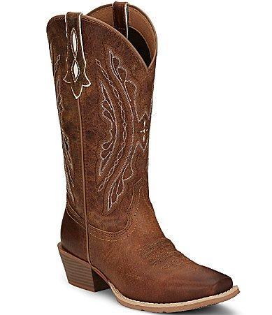 Justin Boots Womens Rein Leather Western Boots Product Image