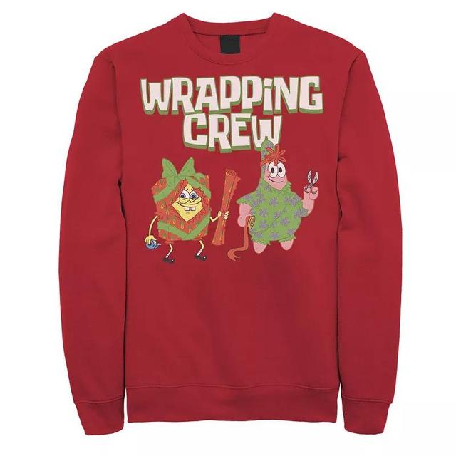 Mens SpongeBob SquarePants Wrapping Crew Sweatshirt Product Image