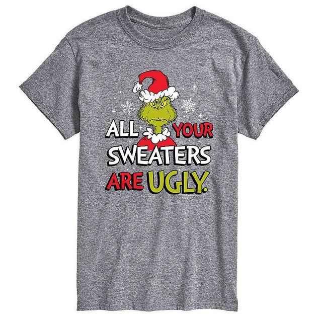 Big & Tall All Your Sweaters Ugly Tee, Mens Med Grey Product Image