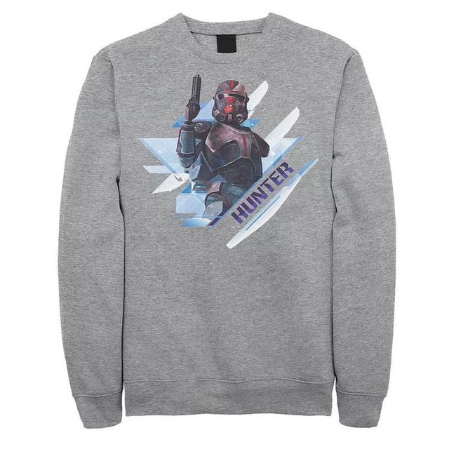 Mens Star Wars The Clone Wars Hunter Painted Sweatshirt Athletic Grey Product Image