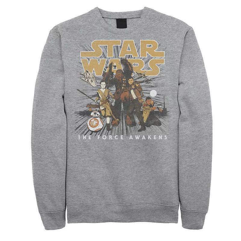 Mens Star Wars The Force Awakens Group Collage Sweatshirt Grey Product Image