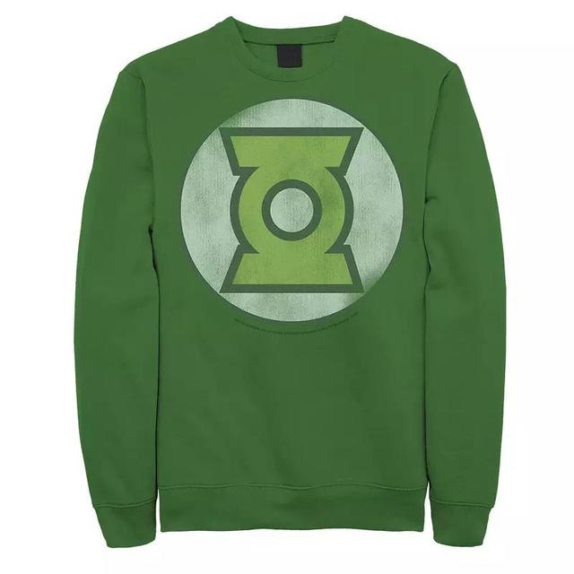 Mens DC Comics Lantern Ring Distressed Logo Sweatshirt Product Image