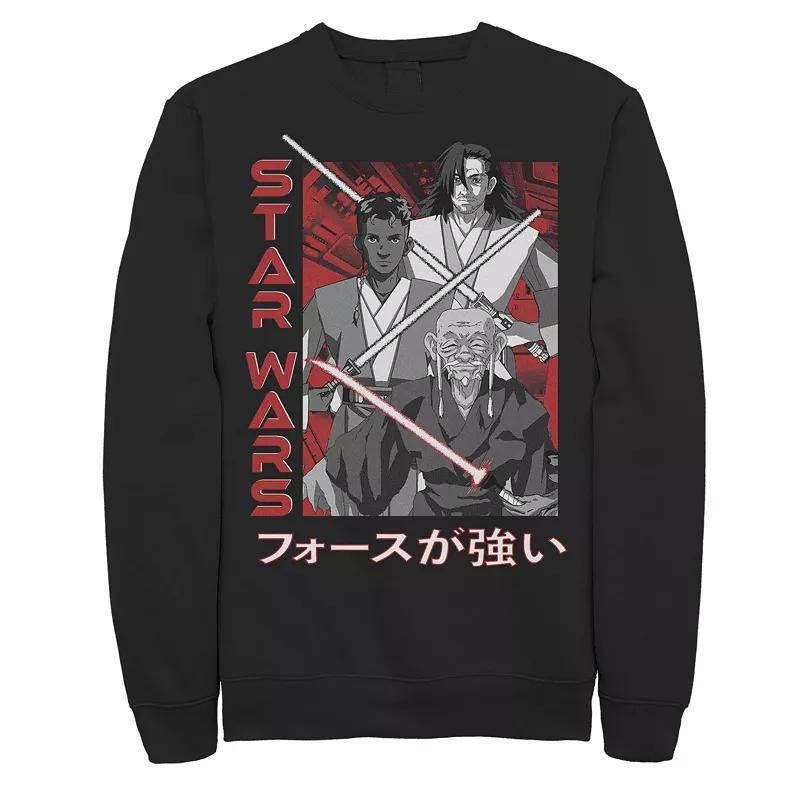 Mens Star Wars Visions Anime Kanji Poster Graphic Fleece Product Image