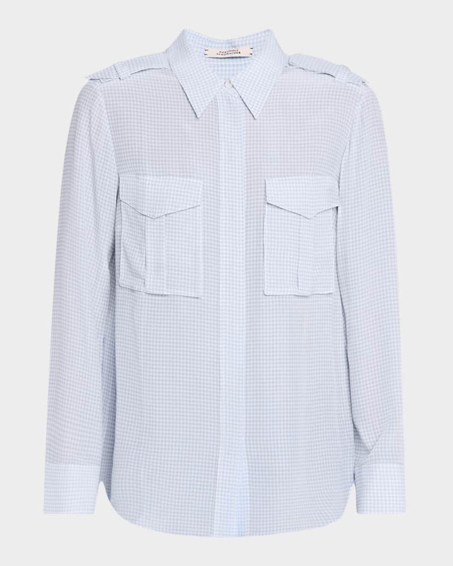 Vichy Love Button-Down Gingham Blouse Product Image