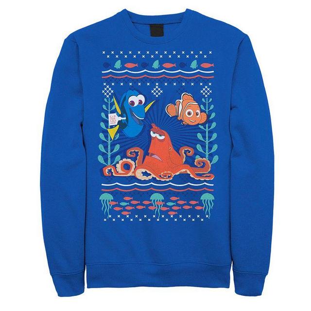 Disney / Pixars Finding Dory Mens Hank Nemo Dory Ugly Sweater Style Graphic Fleece Pullover Product Image