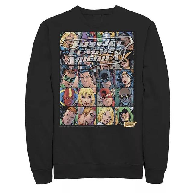 Mens DC Comics Justice League Hero Box Up Poster Sweatshirt Product Image