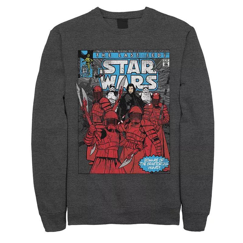 Mens Star Wars The Last Jedi Elite Praetorian Guard Comic Cover Fleece Grey Heather Product Image