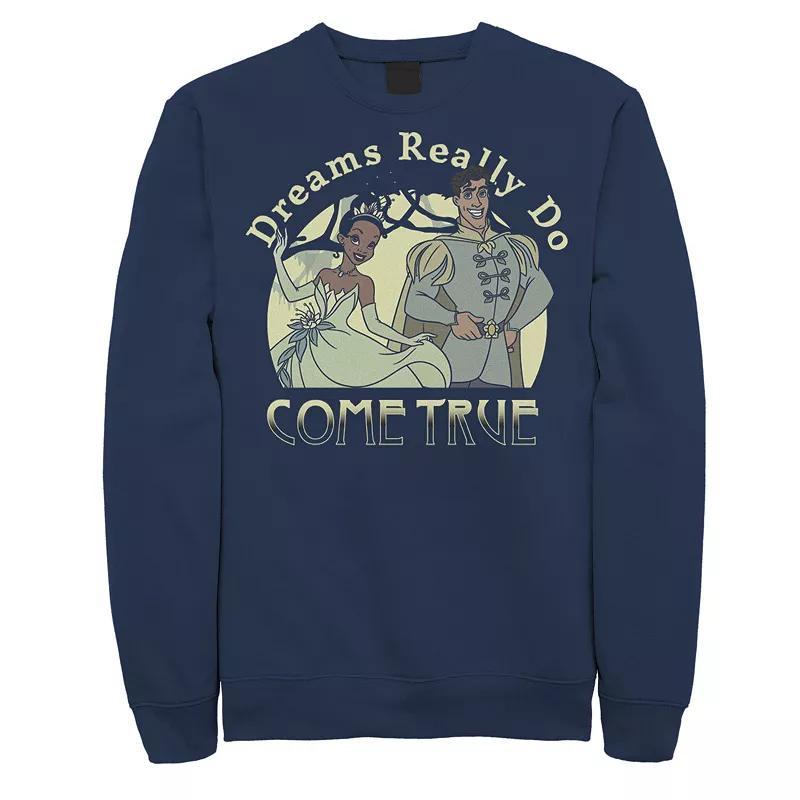 Mens Disney Princess and the Frog Dreams Come True Sweatshirt Blue Product Image