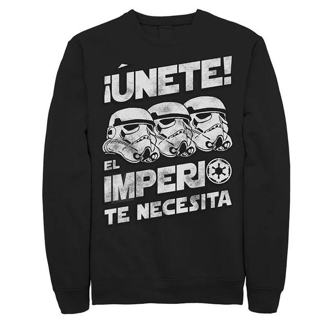 Mens Star Wars Unete El Imperio Te Necesita Stormtrooper Faded Portrait Sweatshirt Product Image