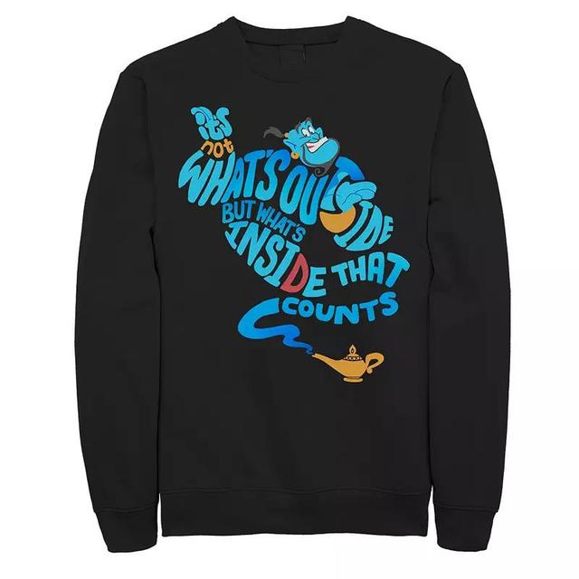 Mens Disney Aladdin Gene Pullover Hoodie Black Product Image