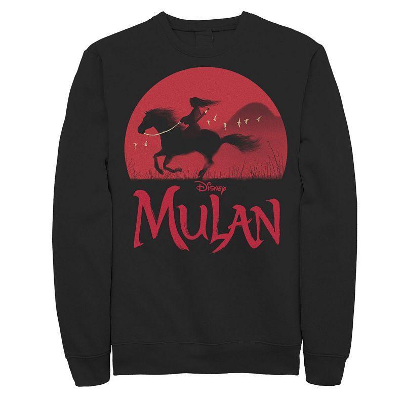 Disneys Mulan & Khan Sunset Silhouette Mens Sweatshirt Product Image