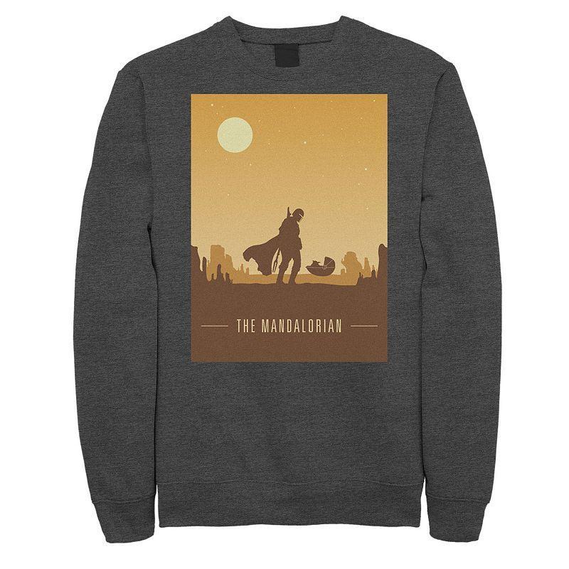 Mens Star Wars The Mandalorian & The Child Silhouette Poster Sweatshirt Product Image