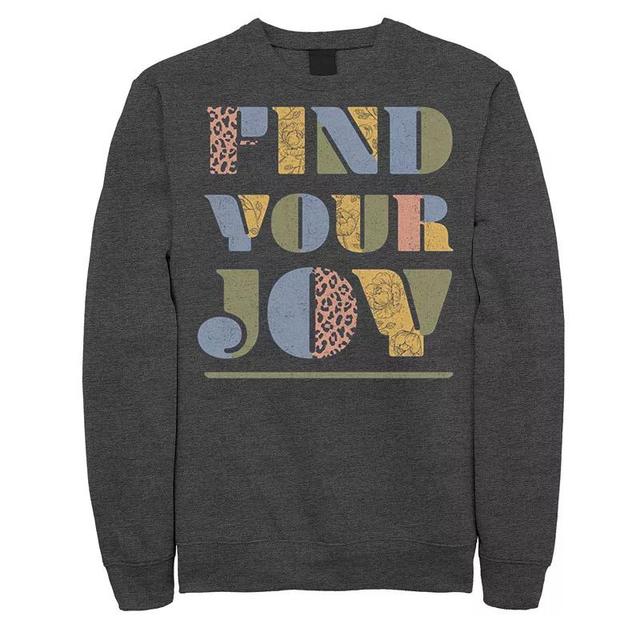 Mens Fifth Sun Find Your Joy Text Fill Sweatshirt Grey Heather Product Image