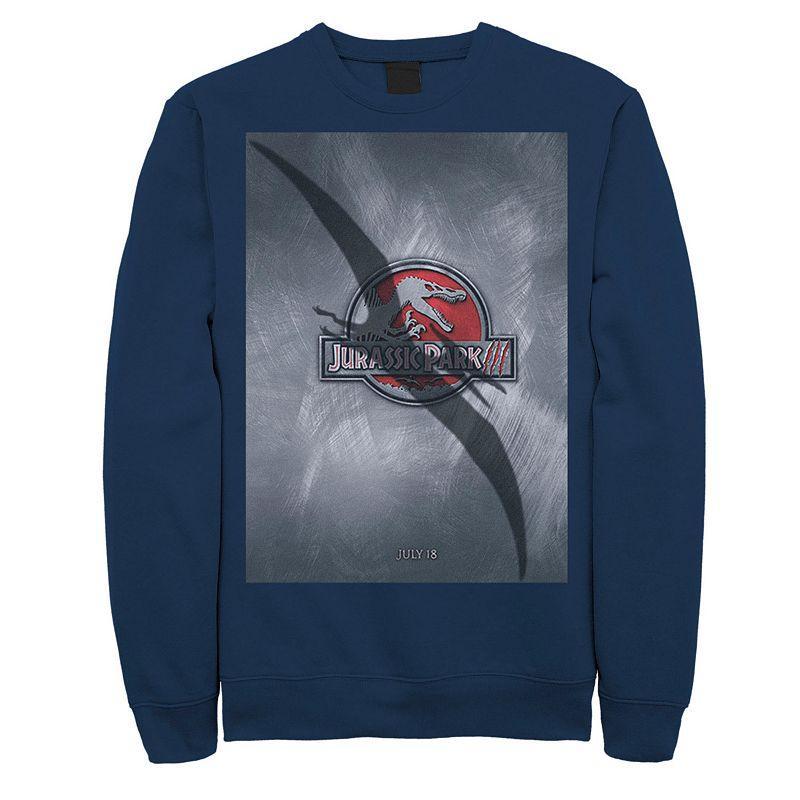 Mens Jurassic Park 3 Movie Poster Pterodactyl Sweatshirt Med Grey Product Image