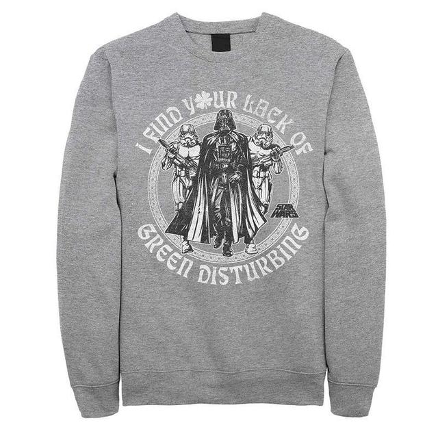 Mens Star Wars Vader Lack of Luck Sweatshirt Athletic Grey Product Image