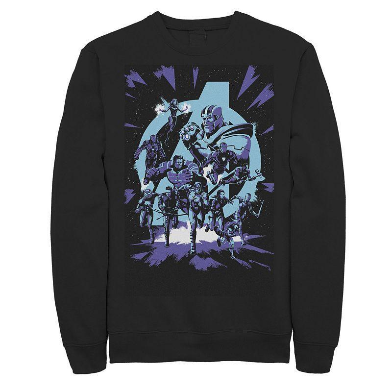 Mens Marvel Avengers Endgame Tonal Team Group Shot Portrait Sweatshirt Black Product Image