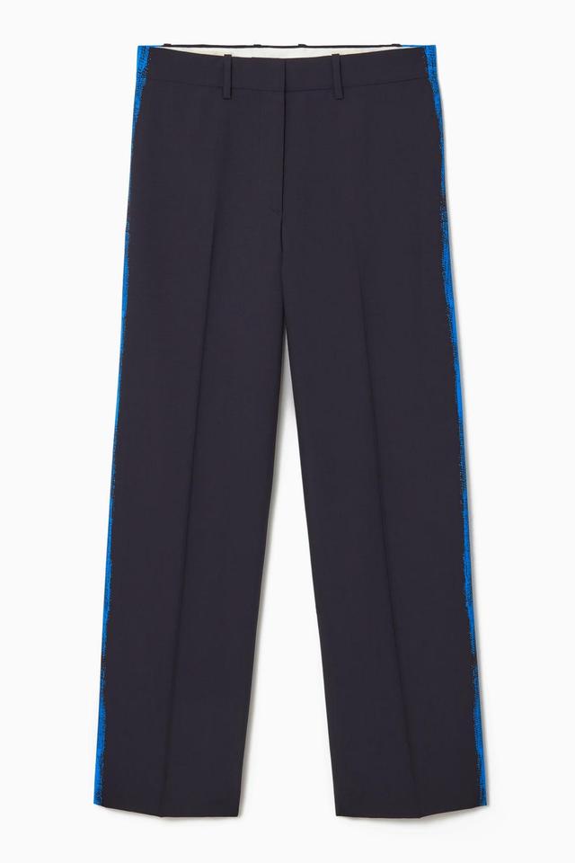 PAINTED WOOL STRAIGHT-LEG PANTS Product Image