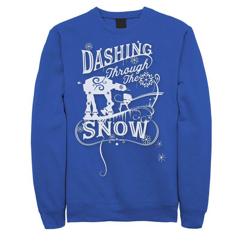 Mens Star Wars AT-AT Dashing Through Snow Christmas Sweatshirt Product Image