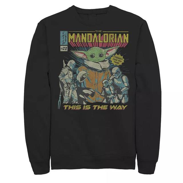 Mens Star Wars: The Mandalorian Group Shot Comic Cover Doodle Sweatshirt Product Image