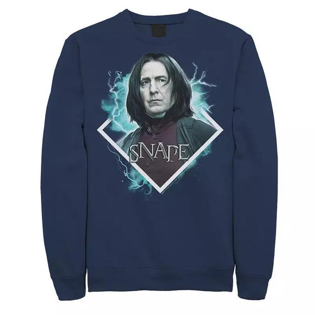 Mens Harry Potter Snape Blue Lightning Character Portrait Sweatshirt Grey Heather Product Image