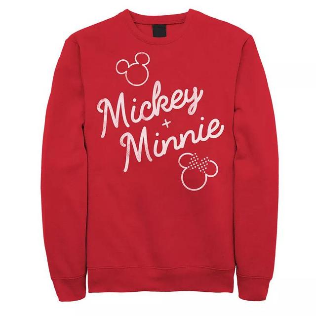 Disneys Mickey Plus Minnie Mouse Mens Outline Sweatshirt Product Image