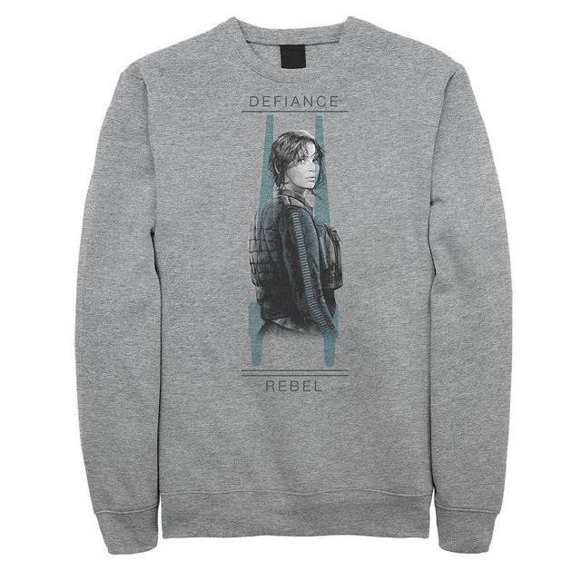 Mens Star Wars Rogue One Jyn Defiance U-Wing Sweatshirt Athletic Grey Product Image