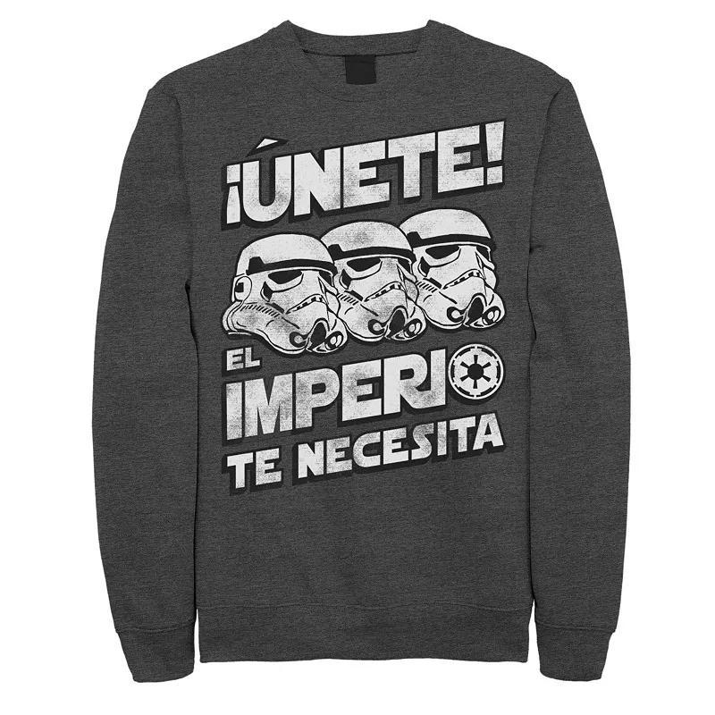 Mens Star Wars Unete El Imperio Te Necesita Stormtrooper Faded Portrait Sweatshirt Product Image