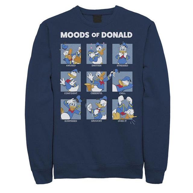 Mens Disney Mickey & Friends Donald Duck Moods Box Up Sweatshirt Blue Product Image