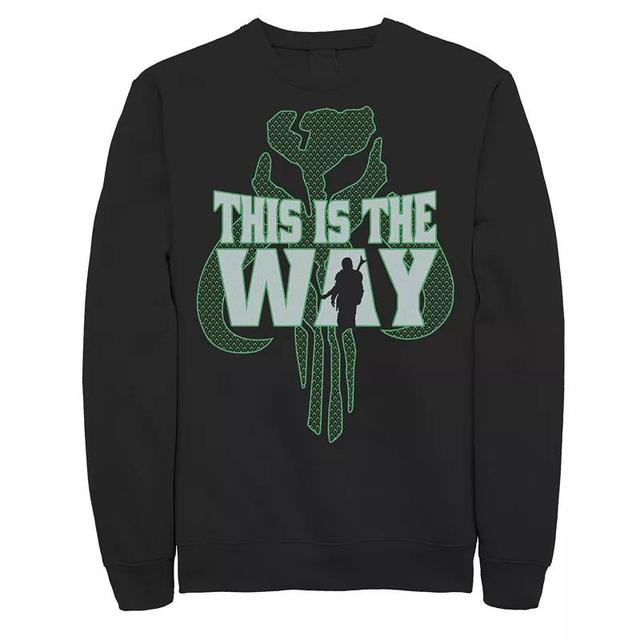 Mens Star Wars: The Mandalorian This Is The Way Logo Silhouette Sweatshirt Product Image