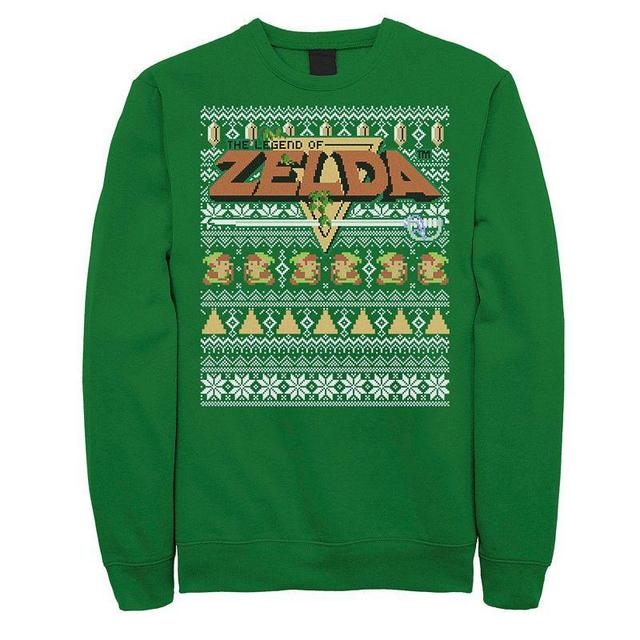 Mens Nintendo Zelda 8-Bit Ugly Christmas Sweater Sweatshirt Product Image