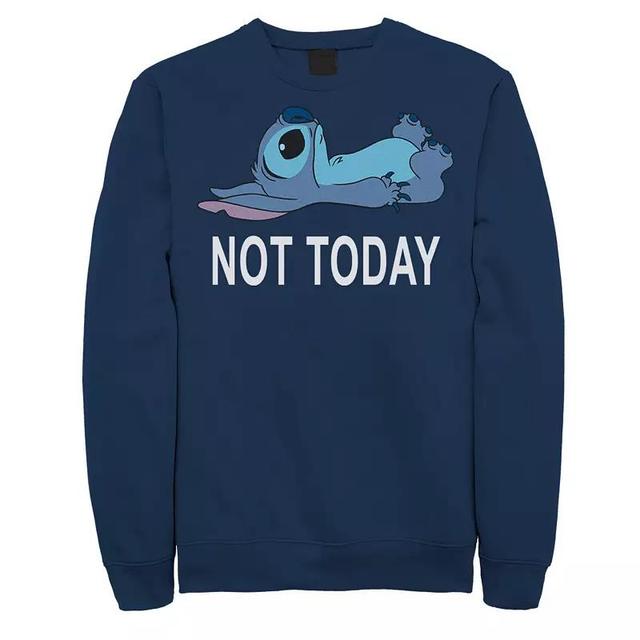 Disneys Lilo And Stitch Big & Tall Not Today Stitch Graphic Fleece Sweatshirt, Mens Product Image