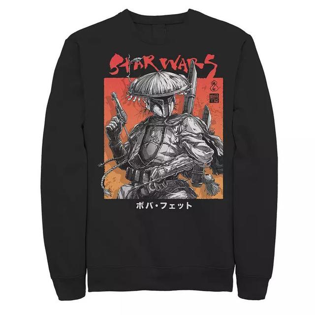 Mens Star Wars Visions Boba Fett Samurai Poster Graphic Fleece Product Image