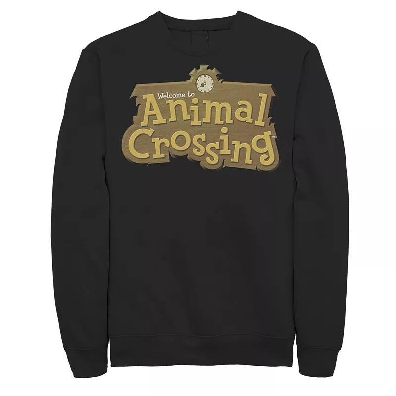 Mens Animal Crossing Title Logo Sweatshirt Black Product Image