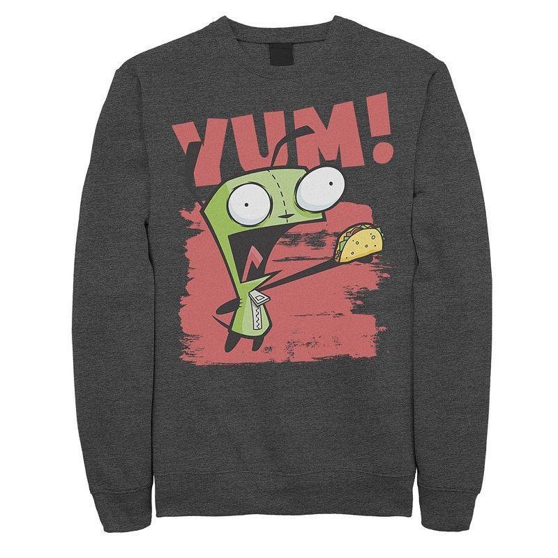 Mens Nickelodeon Invader Zim Gir Screaming Yum! Taco Portrait Fleece Blue Product Image