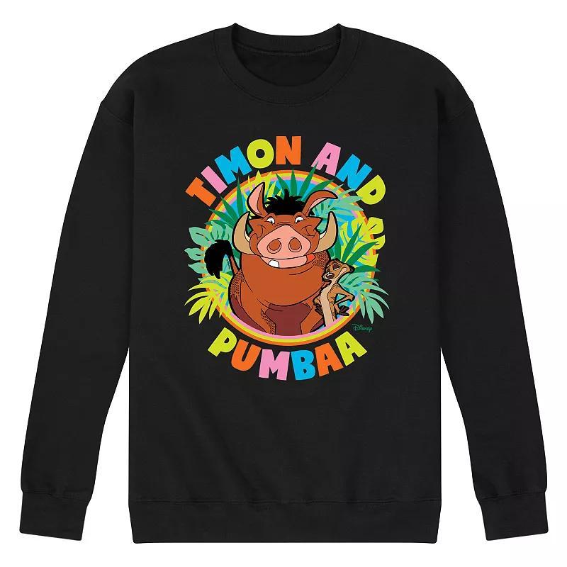 Disneys The Lion King Timon & Pumbaa Mens Fleece Sweatshirt Product Image