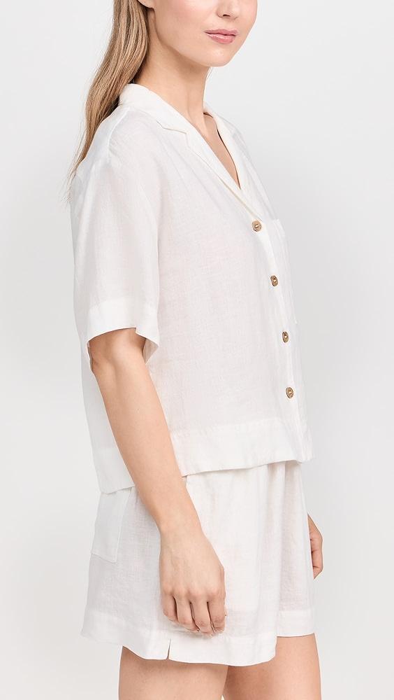 Eberjey Garment Dyed Linen Short Set | Shopbop Product Image