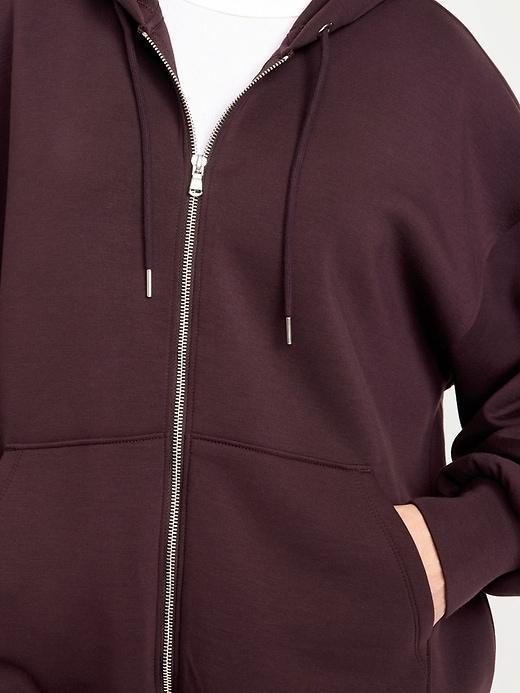 Oversized Bounce Fleece Zip Tunic Hoodie Product Image