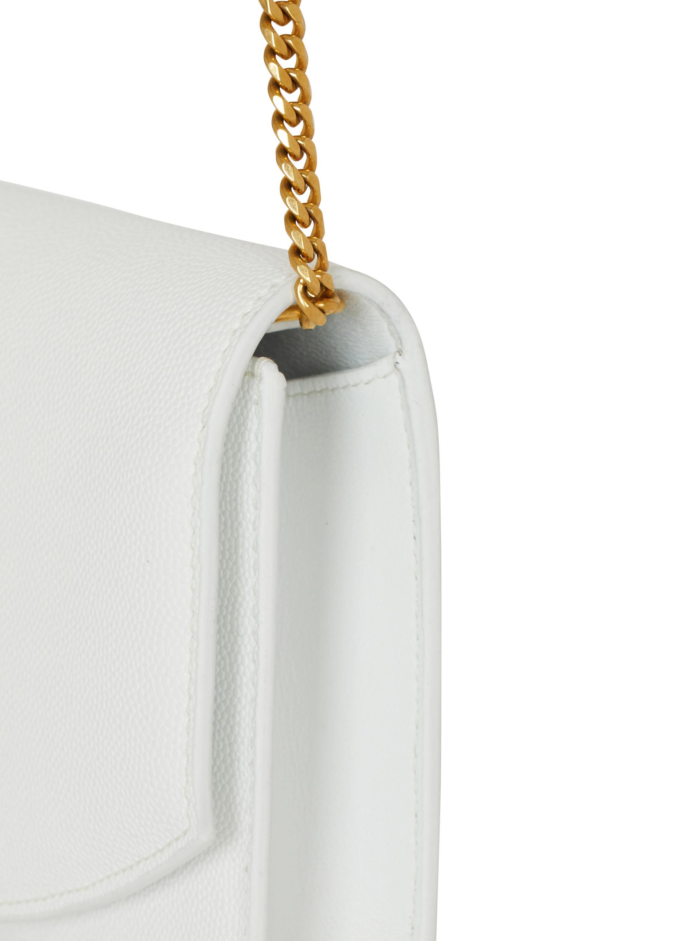 Emblème grained calfskin clutch Product Image