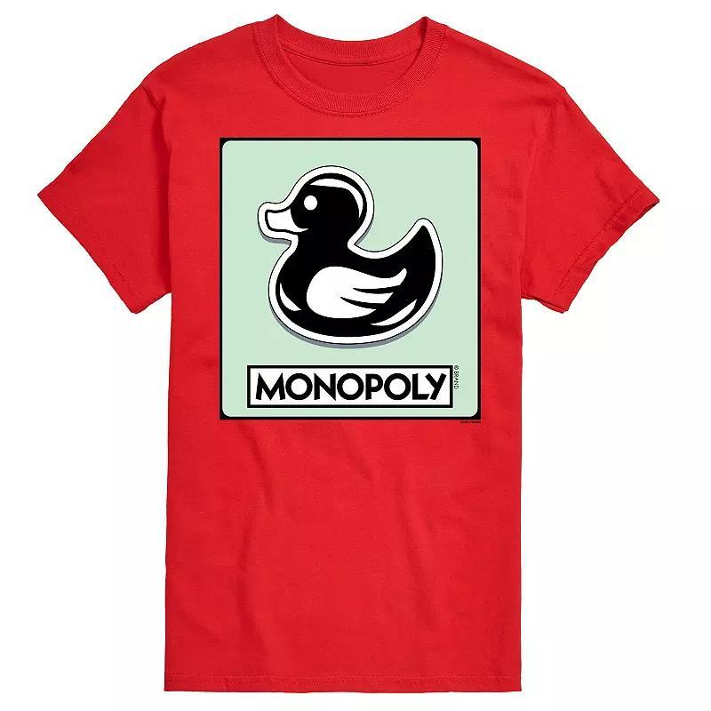 Big & Tall Monopoly Duck Token Graphic Tee, Mens White Product Image