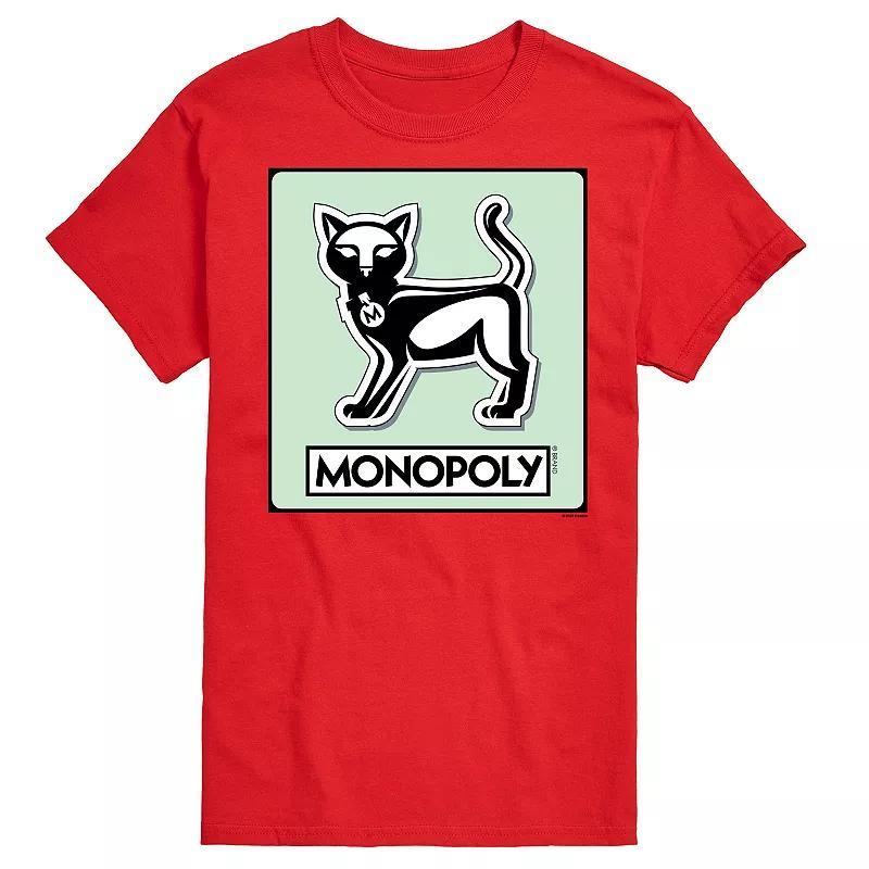 Big & Tall Monopoly Cat Game Token Graphic Tee, Mens Product Image