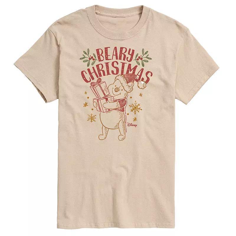 Disneys Winnie The Pooh Mens Beary Christmas Graphic Tee Product Image