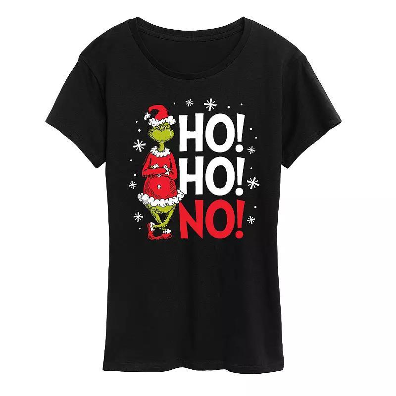 Womens Dr. Seuss Grinch Ho Ho No Graphic Tee Product Image