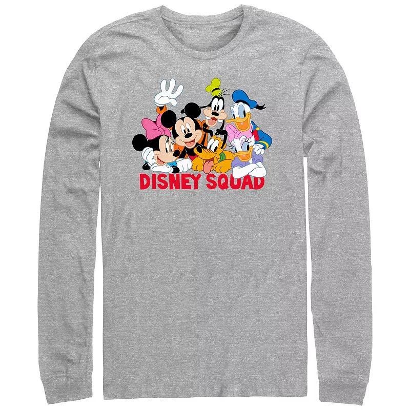 Disneys Mickey Mouse And Friends Disney Squad Mens Graphic Tee Athletic Grey Product Image