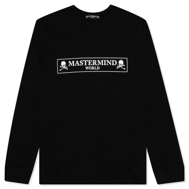 Boxed Logo L/S T-Shirt - Black Male Product Image