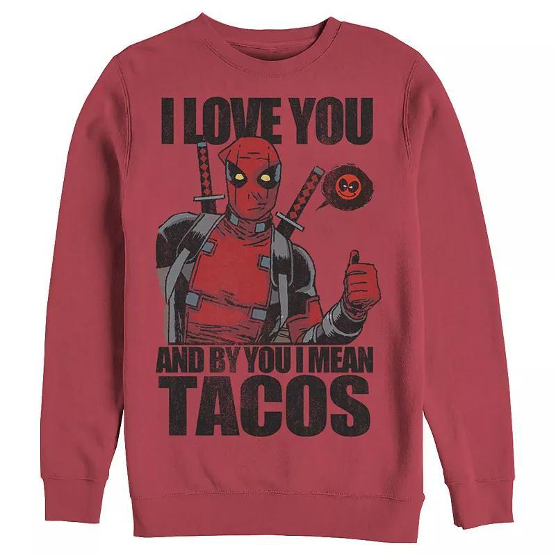 Disneys Deadpool I Love You And By You I Mean Tacos Mens Graphic Fleece Product Image