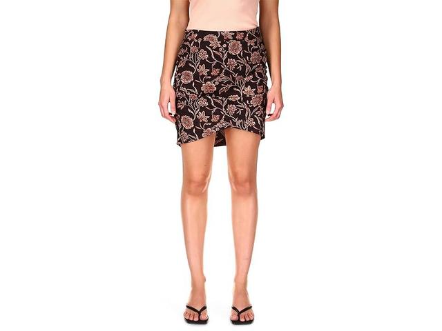 Sanctuary Ruched Crepe Miniskirt (Dusk Floral) Women's Skirt Product Image