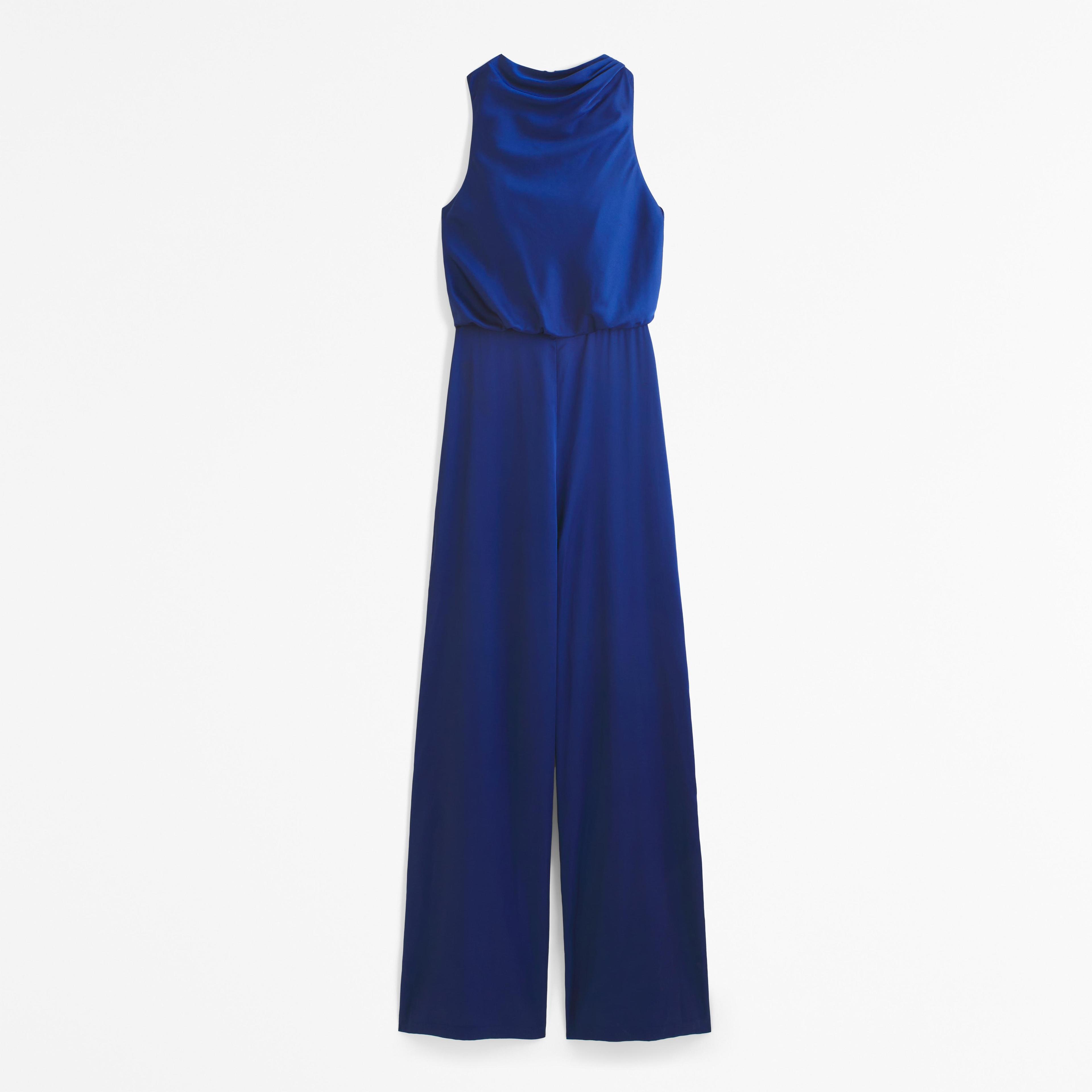 High-Neck Draped Jumpsuit Product Image