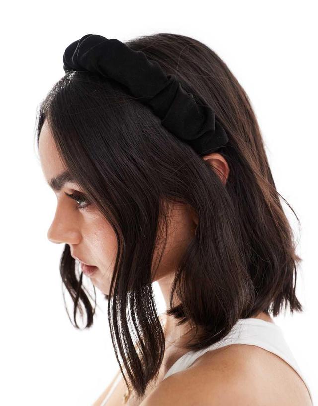 & Other Stories ruched headband in black Product Image