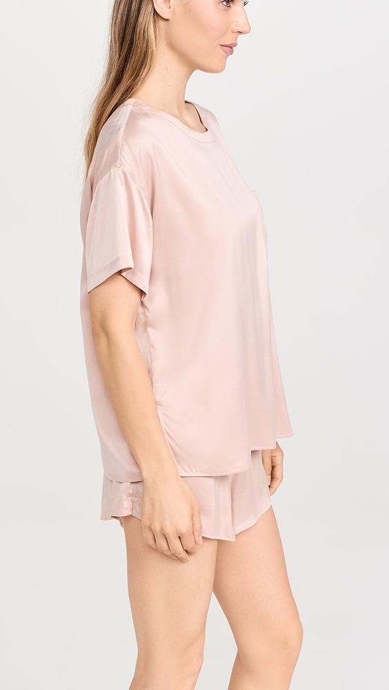 Lunya Washable Silk Tee Short Set | Shopbop Product Image