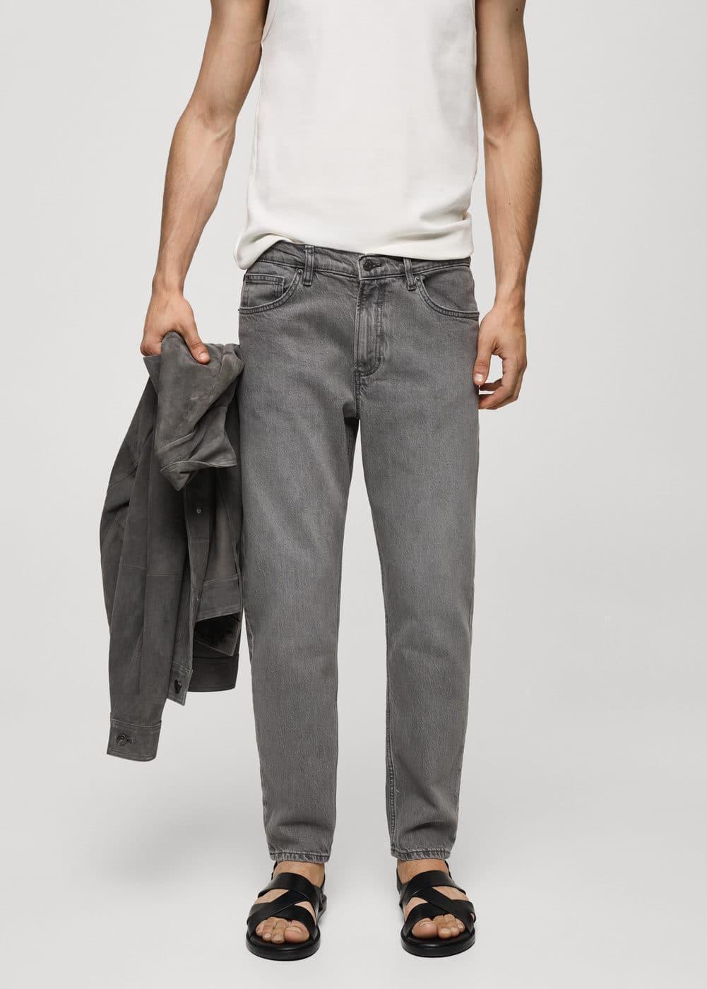 MANGO MAN - Ben tapered cropped jeans denim greyMen Product Image